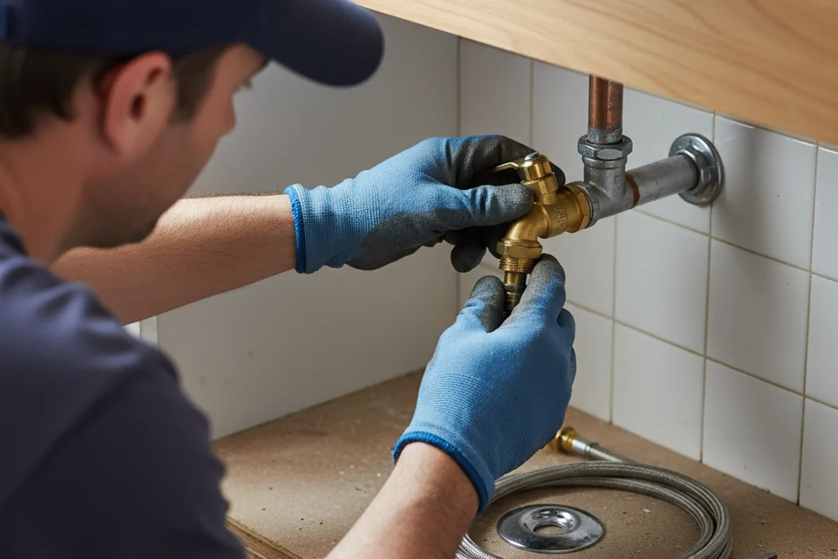 Shutoff valve and fitting work during Emergency Plumbing in Mount Angel